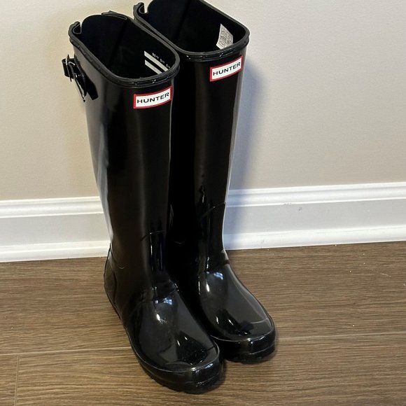 Hunter Original Tall Gloss Rain Boots NEW - Picture 3 of 12